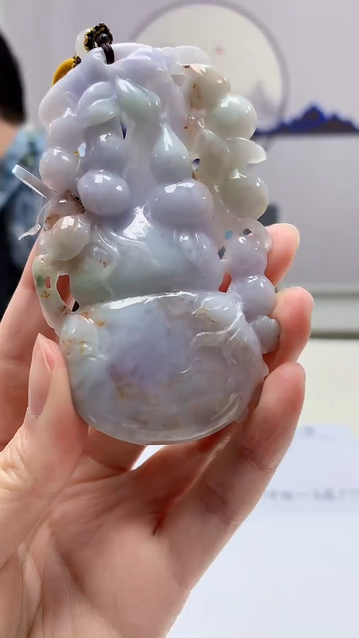 【闪购商品】定制翡翠未镶嵌4688zm-毛货挂件葫芦126