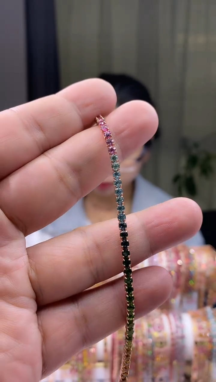 【闪购商品】碧玺手链银S925镶嵌36434554354354