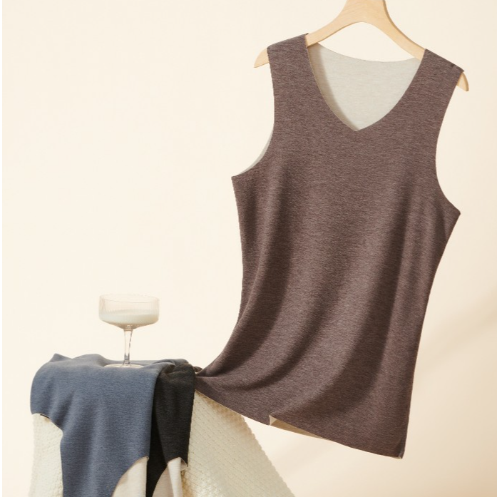 【牛奶蚕衣背心一件装】情侣款秋冬保暖自发热弹力大亲肤537/637