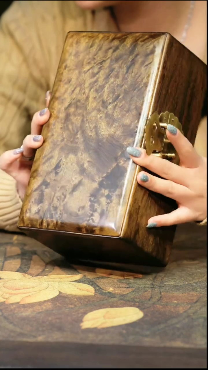 香榧木盒子大尺寸一木一器碎冰花阴沉料【3】