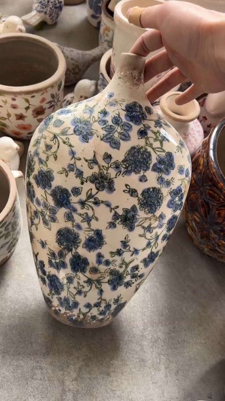 【闪购商品】陶瓷花盆高34cm内口2cm