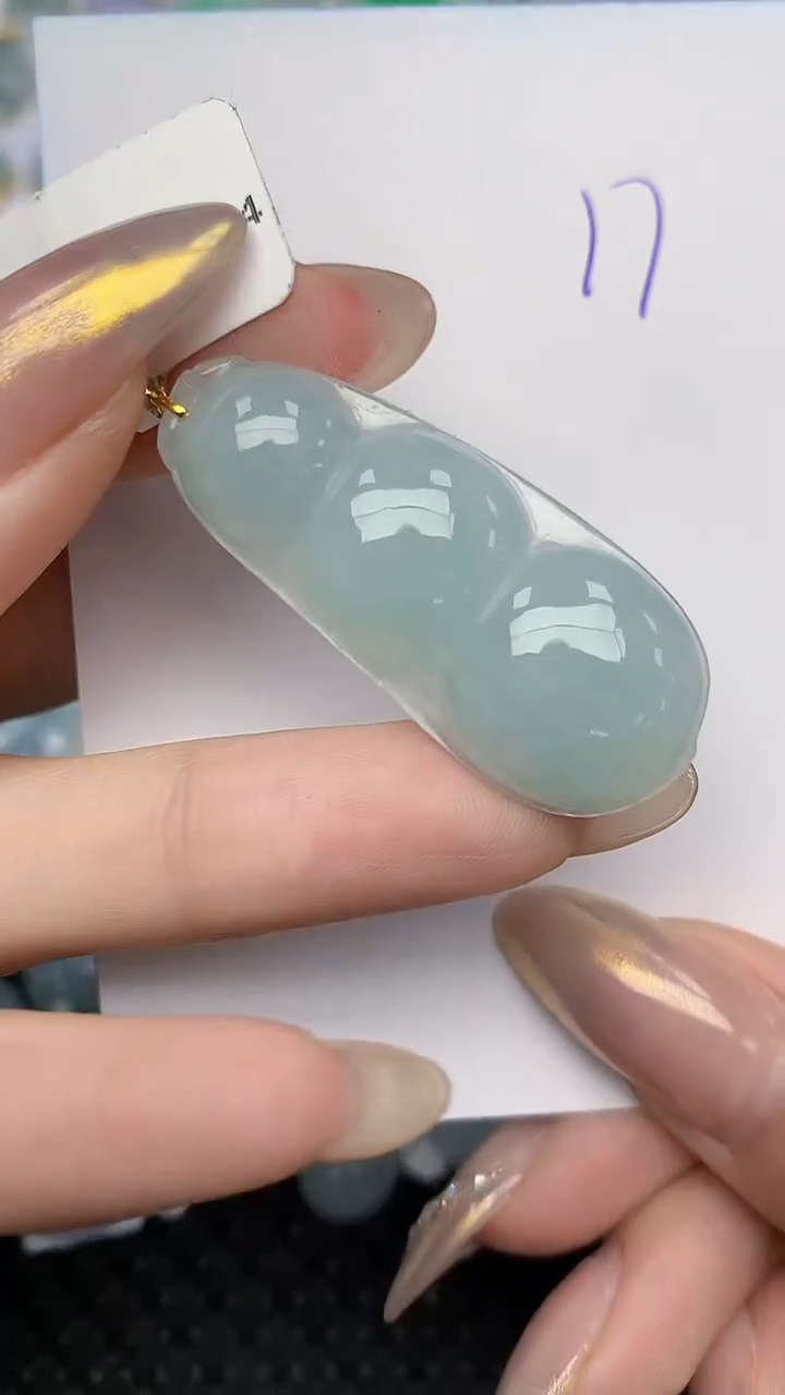 【闪购商品】翡翠18K金镶嵌颈饰天然翡翠A货