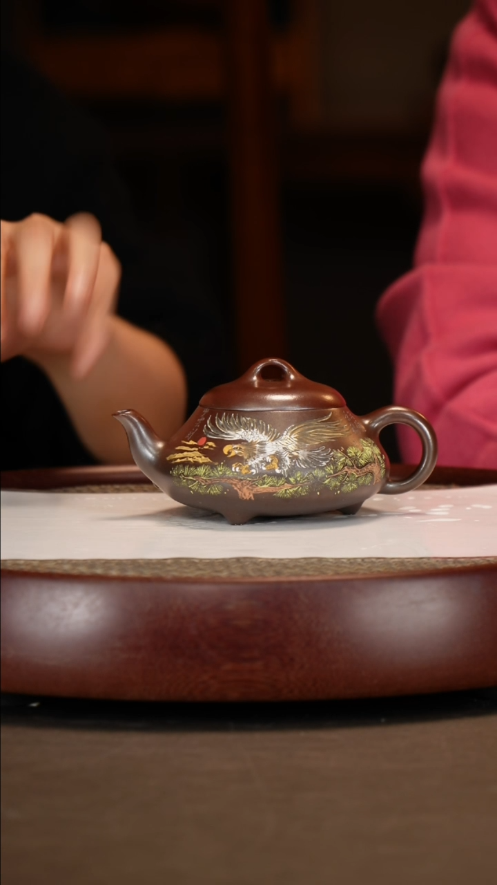 【闪购商品】紫砂茶壶天星紫金砂汉棠石瓢220c