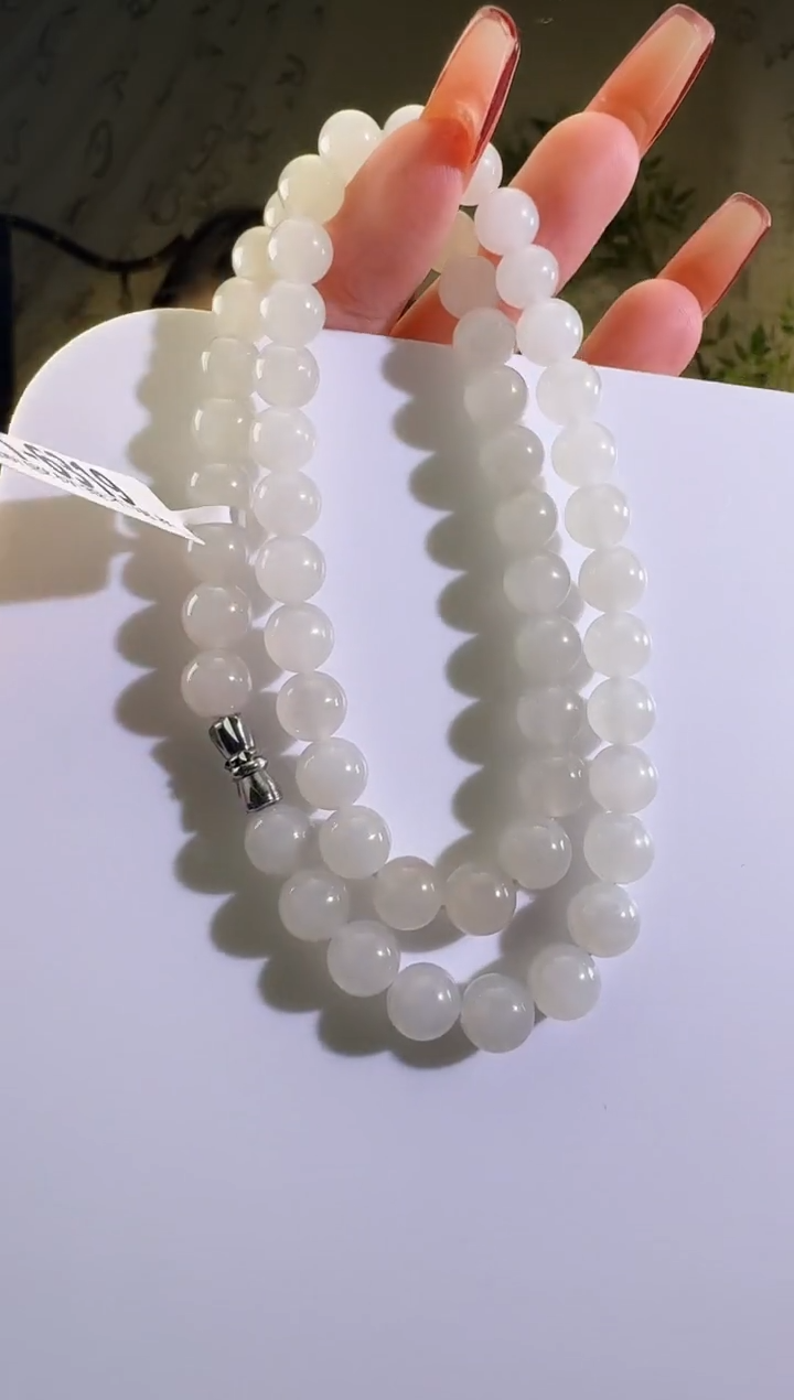 【闪购商品】和田玉项链未镶嵌8mm项链