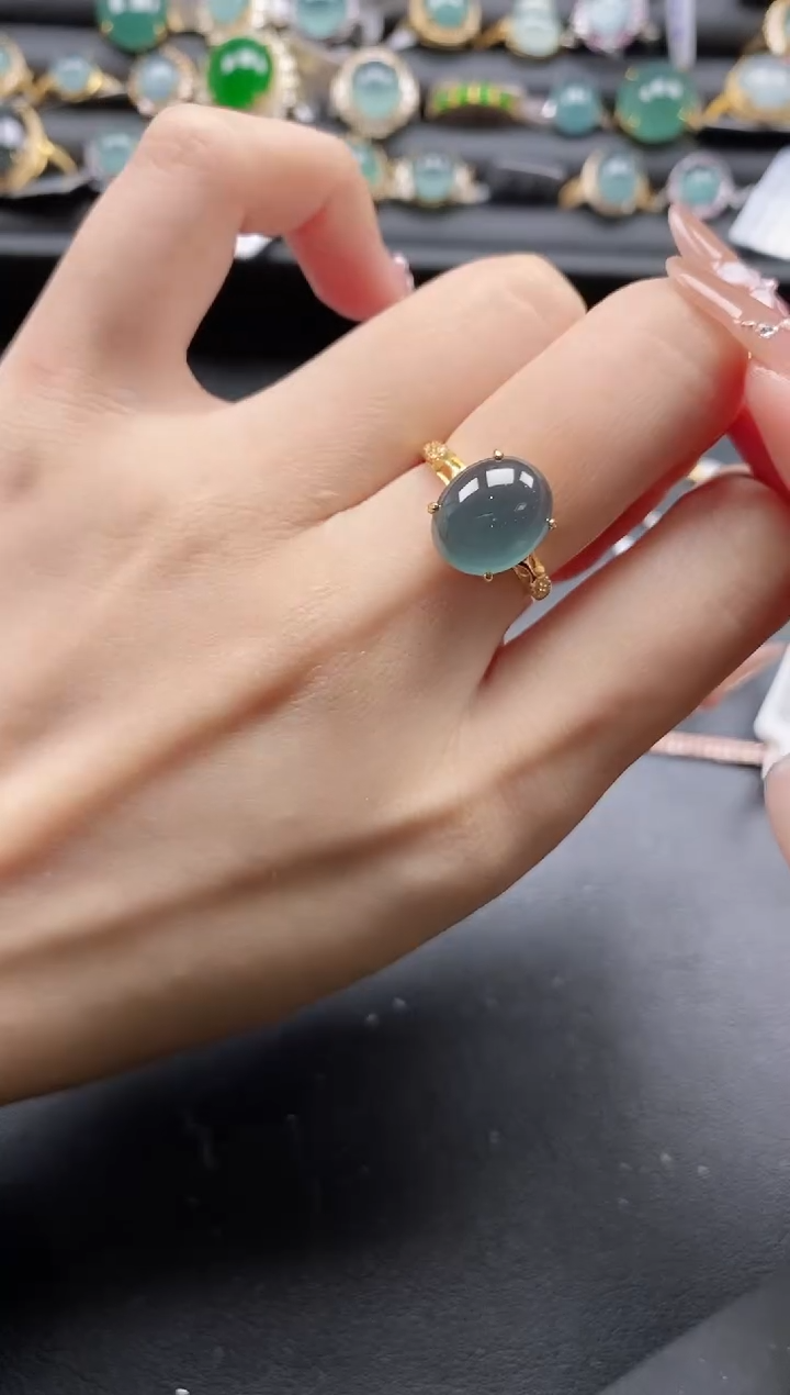 【闪购商品】翡翠戒指银S925镶嵌11111