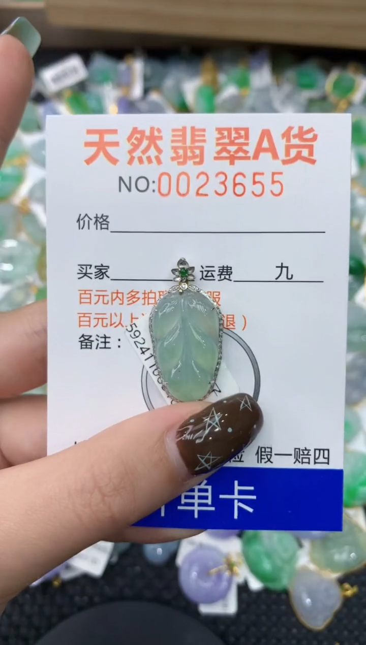 【闪购商品】翡翠颈饰18K金镶嵌1111111111