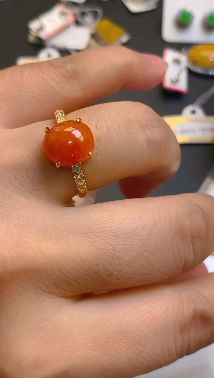 【闪购商品】翡翠耳饰银S925镶嵌天然A货翡翠1