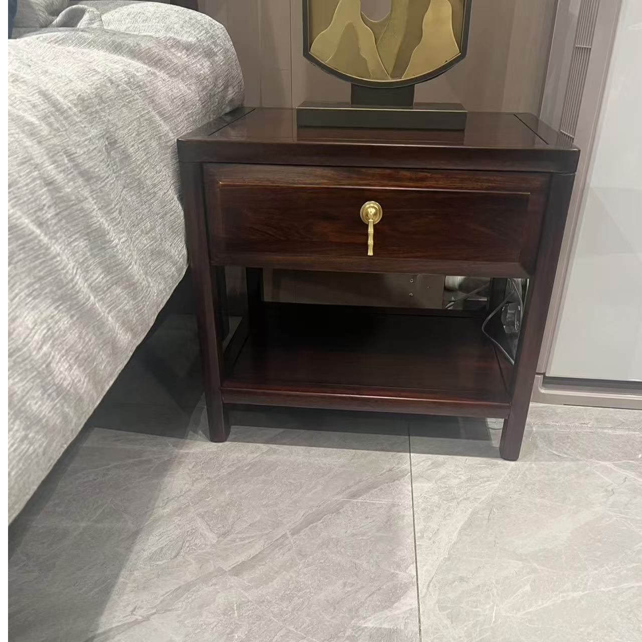 床头柜----木家具全实木时尚轻奢简约胡桃色原木色新中式床头柜