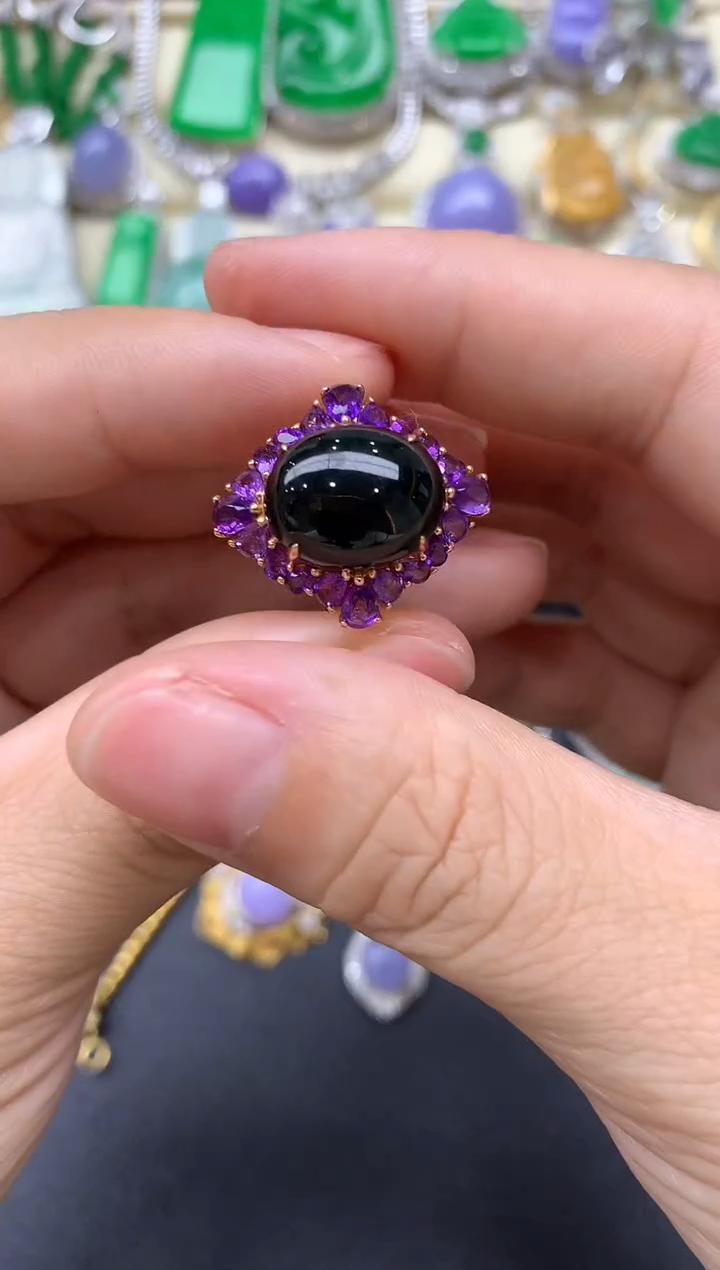 【闪购商品】翡翠戒指18K金镶嵌368-中国好珍宝