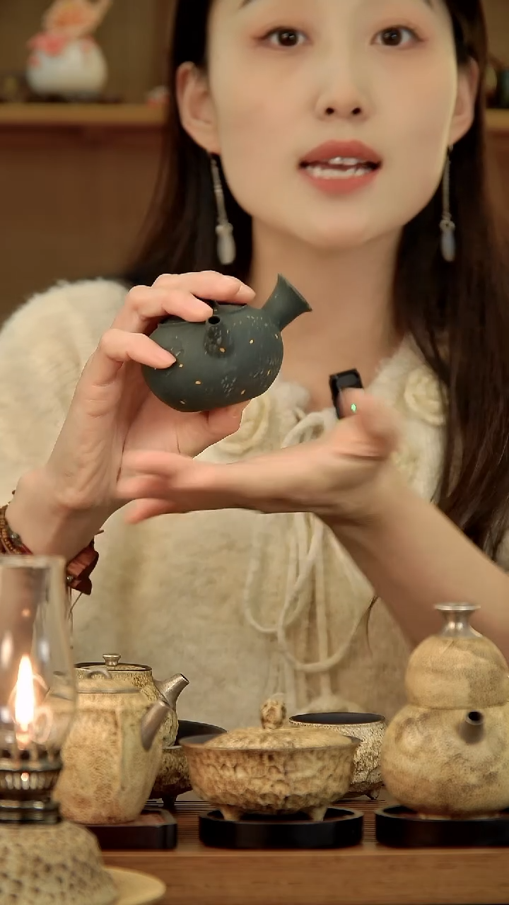 言野手作 初雪侧把壶