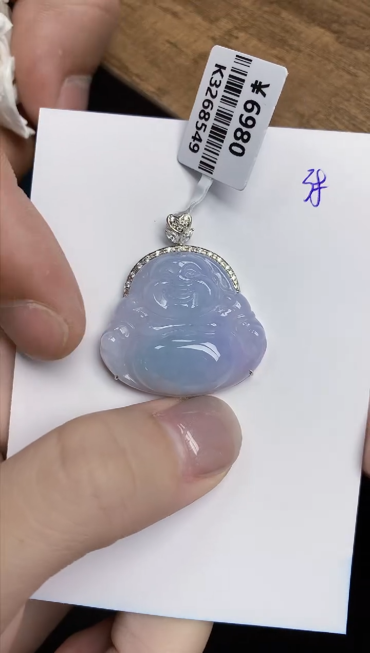 【闪购商品】翡翠颈饰18K金镶嵌天然翡翠A货