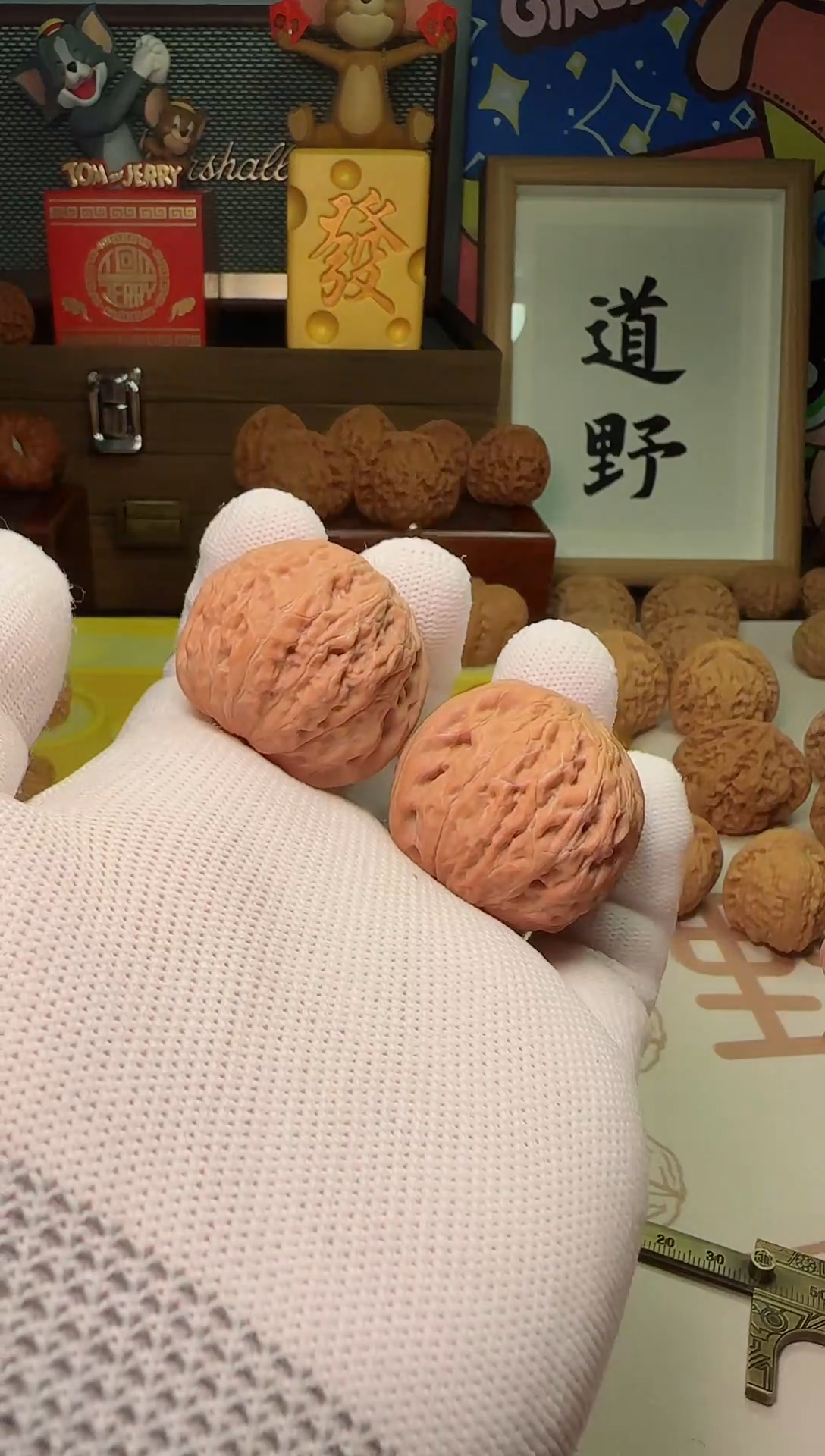 【闪购商品】文玩核桃把件铁锤边38