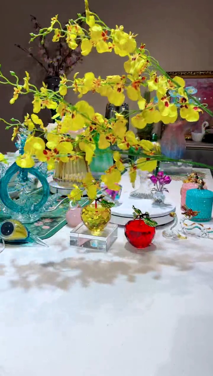 【闪购商品】琉璃手工艺品    黄色跳舞兰2只