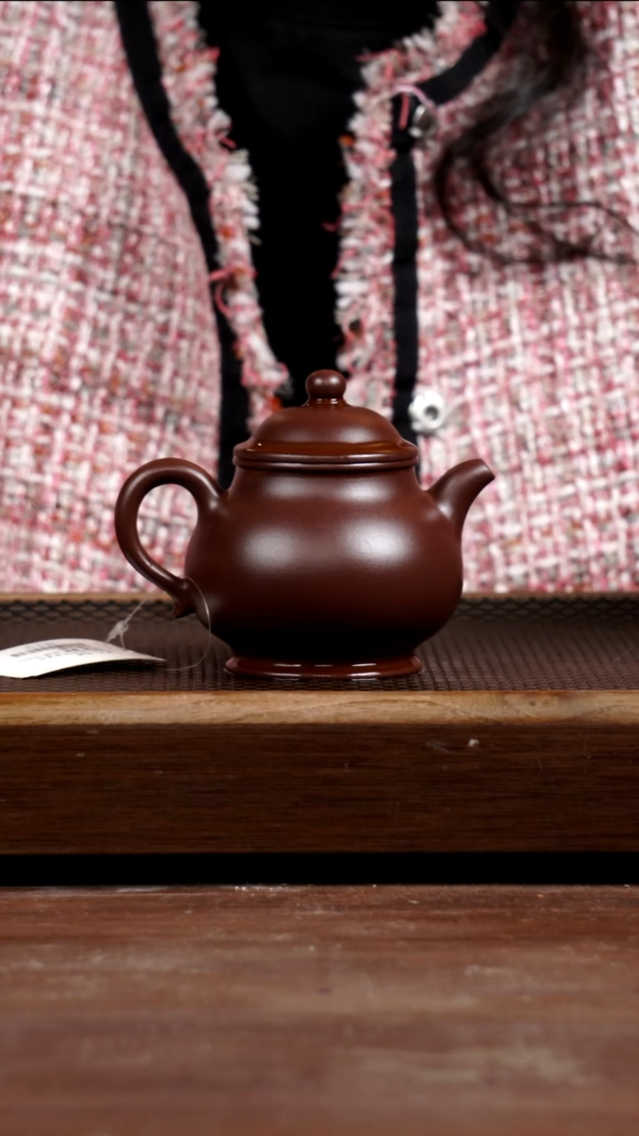 茶壶紫砂四号井老紫泥高潘270CC