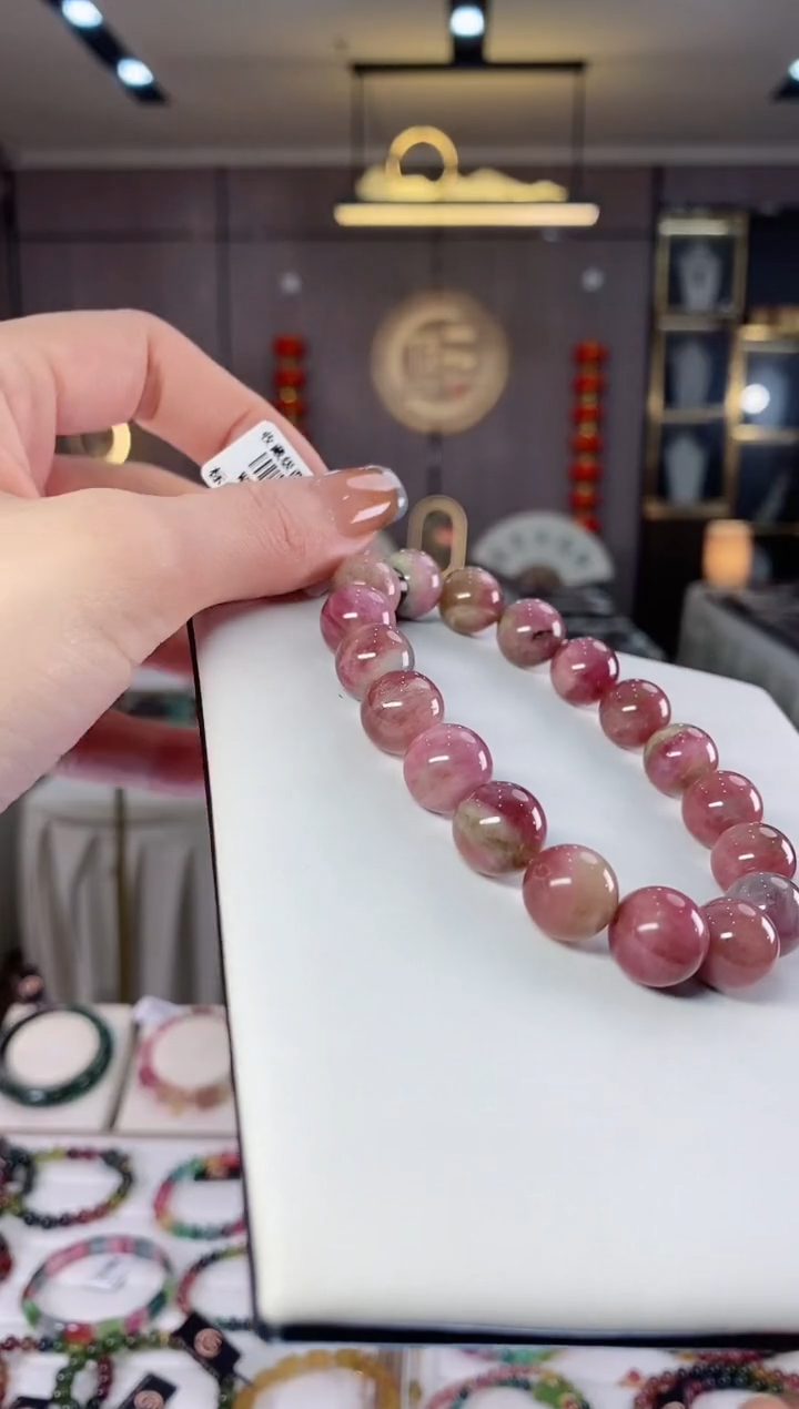 【闪购商品】碧玺西瓜单圈手串11mm+未镶嵌一物一证dan