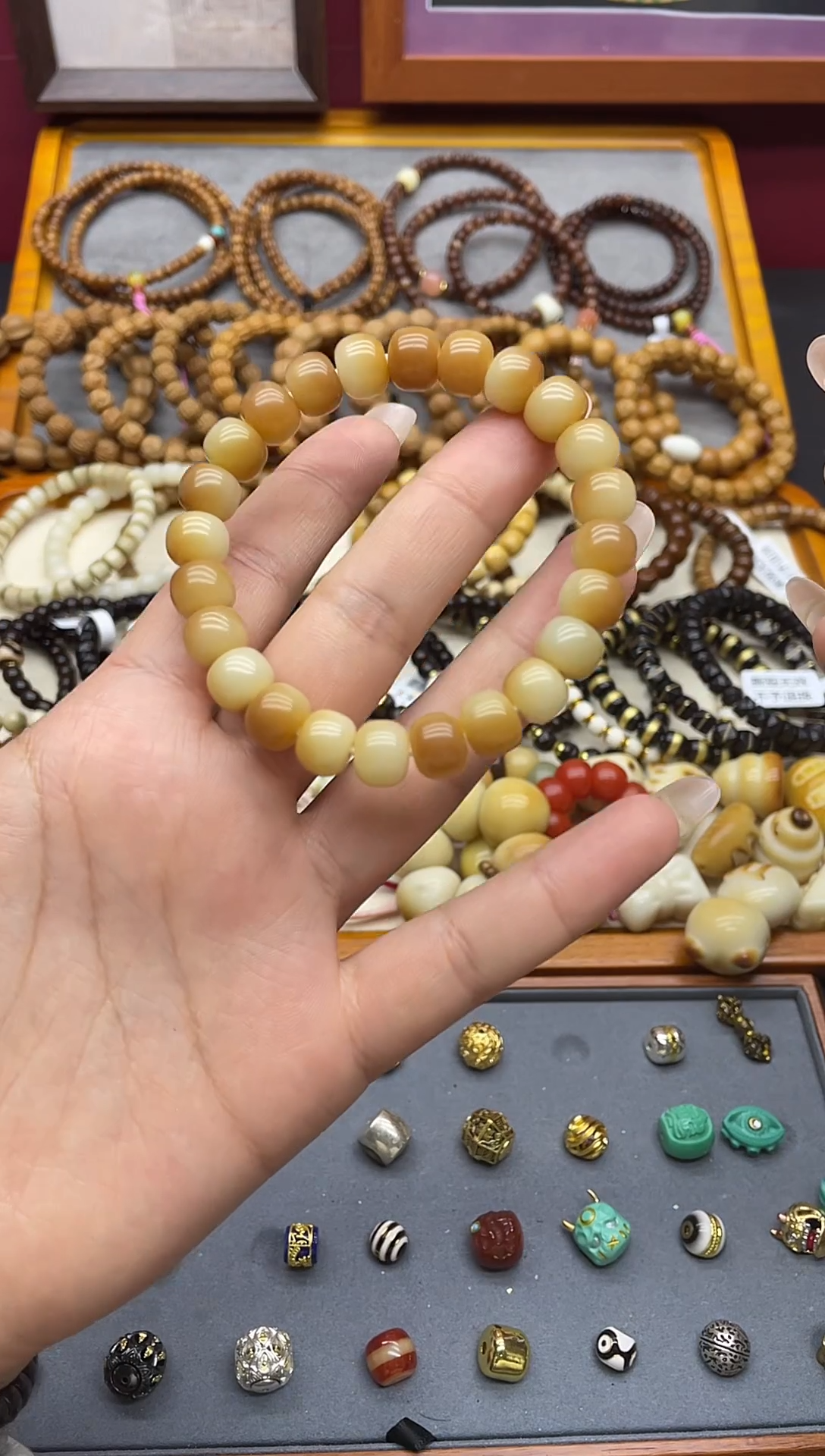 手串菩提根/象牙果超润菩提根素圈手串