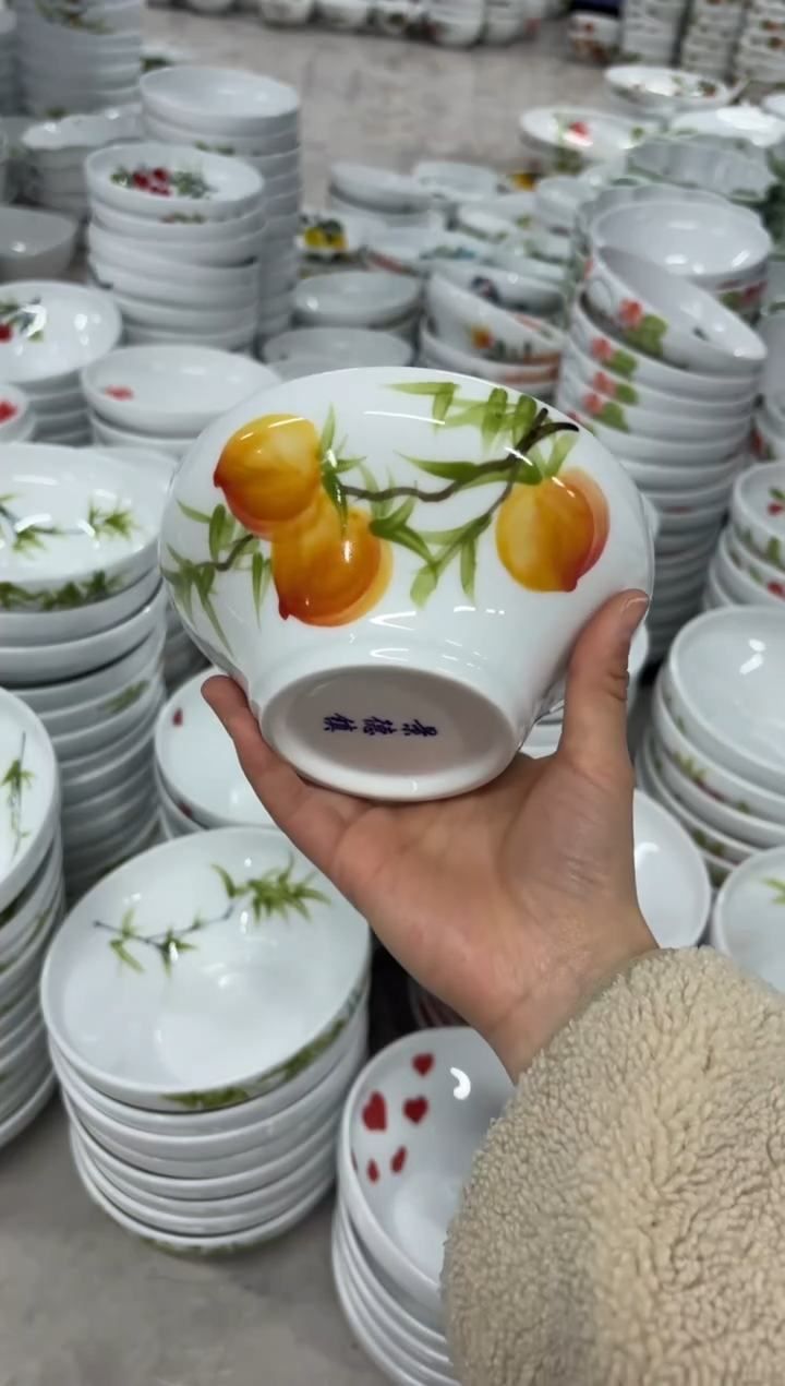 景德镇手绘釉中彩（食品级）葫芦碗