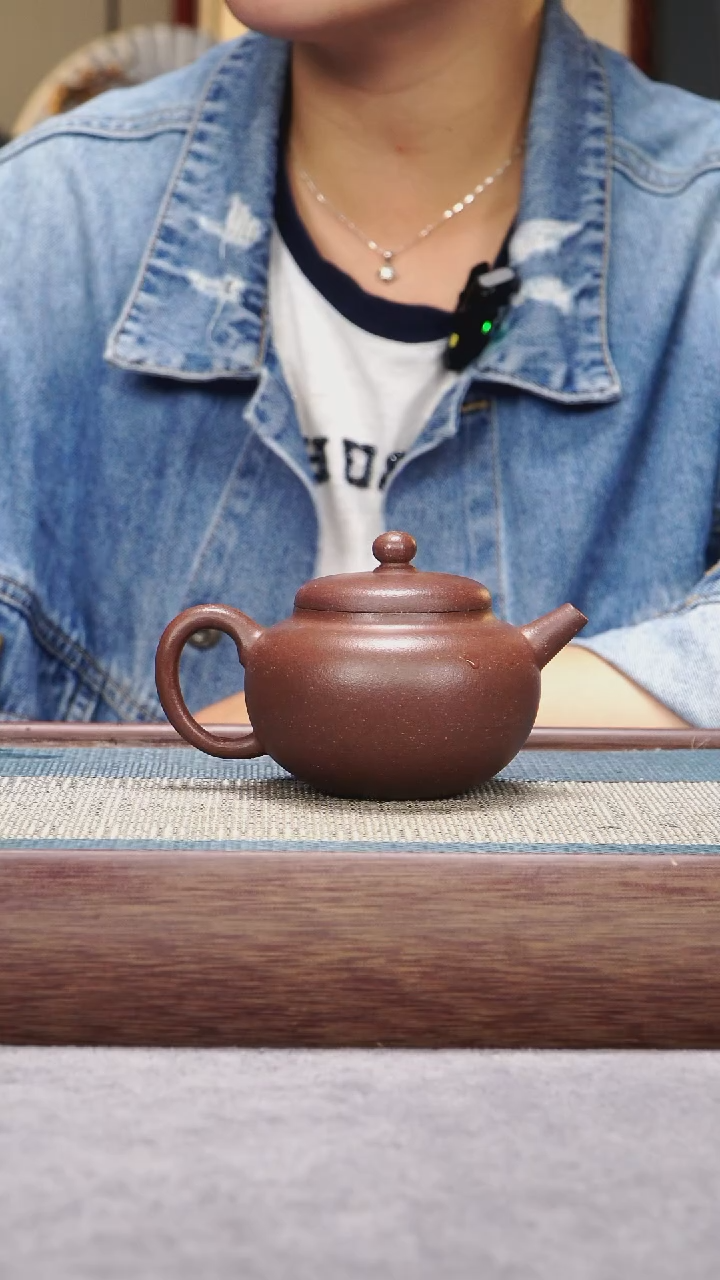 茶壶紫砂紫泥柿圆