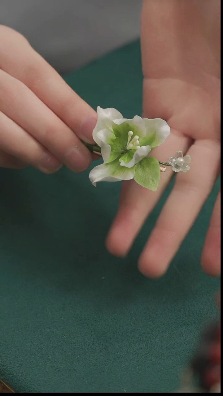 刺绣【福利】湘传礼 桑蚕丝 非遗绒花发夹