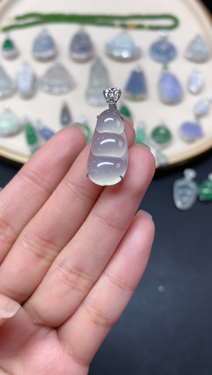 【闪购商品】翡翠吊坠(不含链)18K金镶嵌吊坠A50|5800