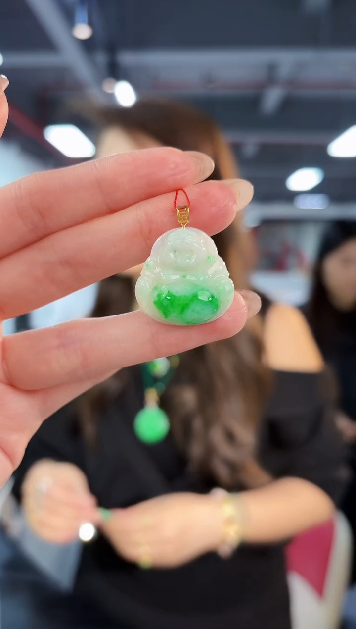 【闪购商品】翡翠颈饰18K金镶嵌缅料A货/支持复检/一件