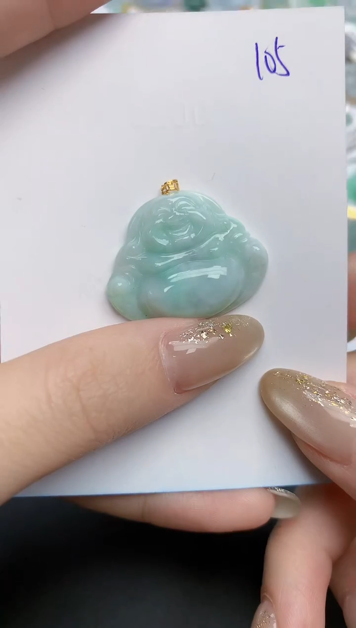 【闪购商品】翡翠颈饰18K金镶嵌天然缅甸翡翠A货