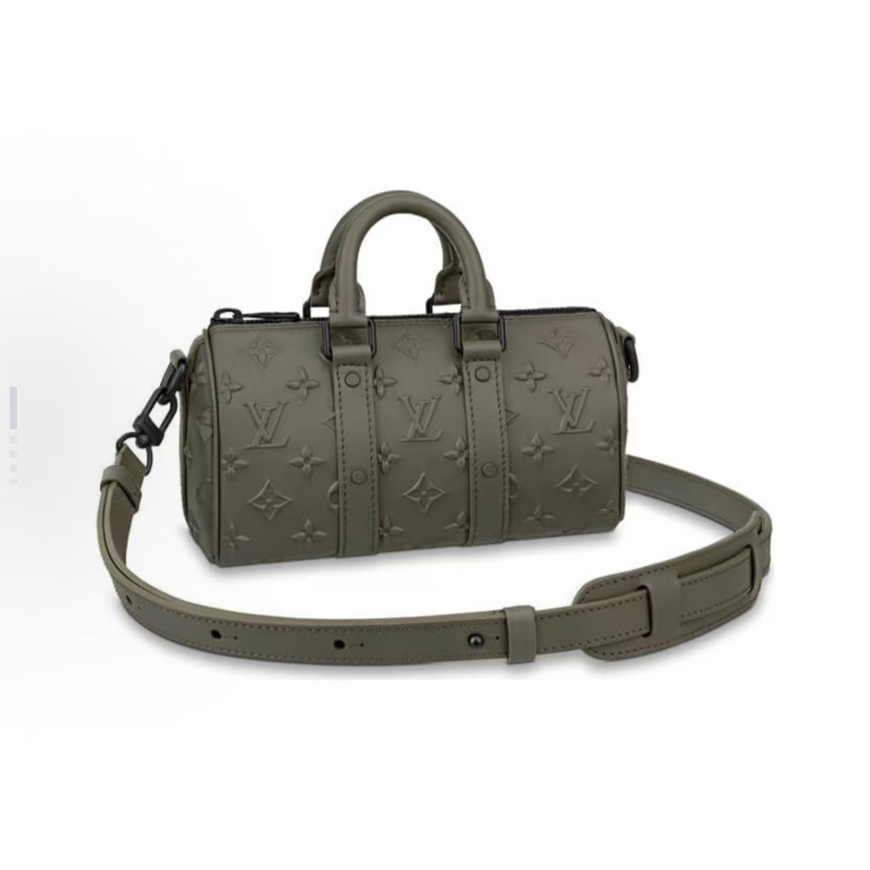 99新 LouisVuitton/路易威登 Lv墨绿立体老花Keepall/X166