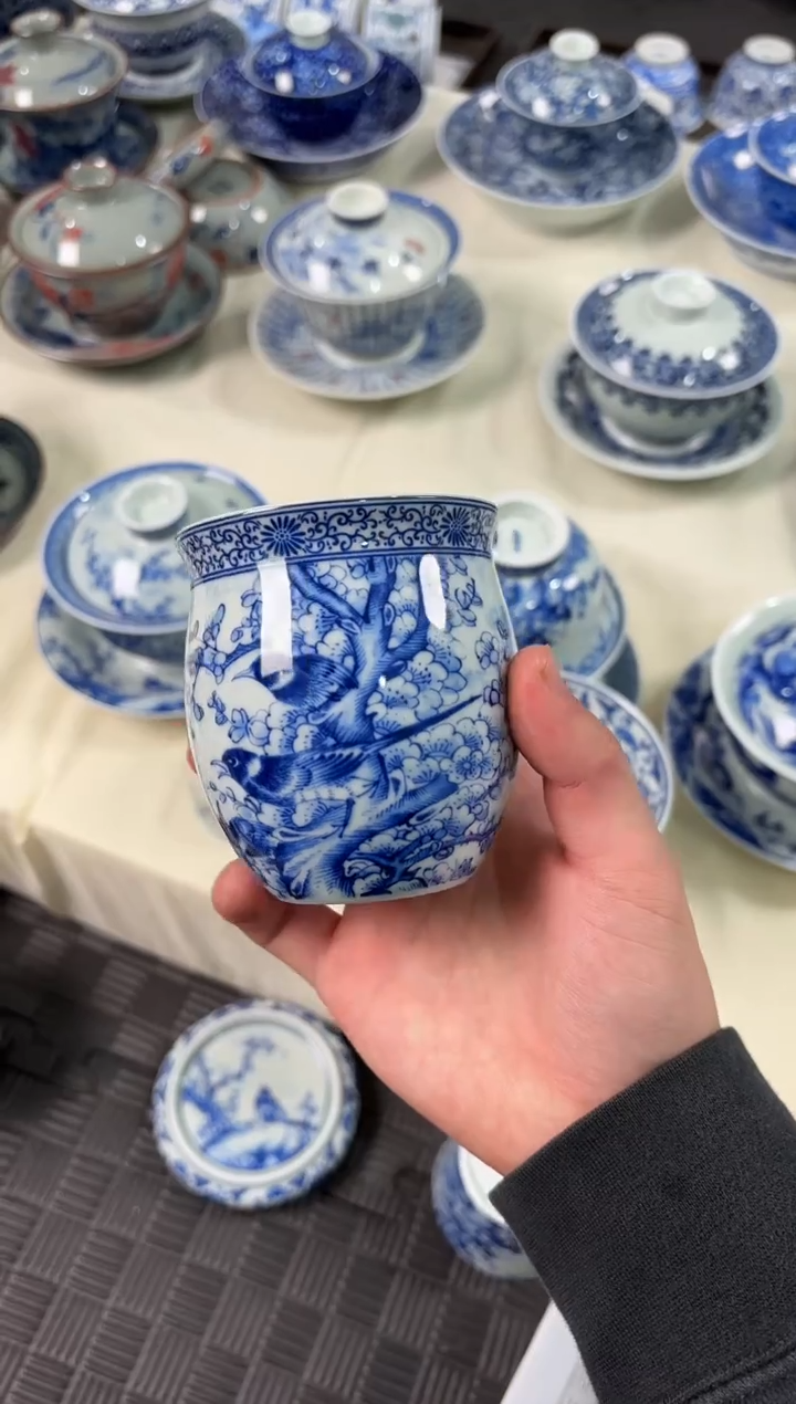 盖碗瓷景德镇陶瓷茶具喜上眉梢公道杯