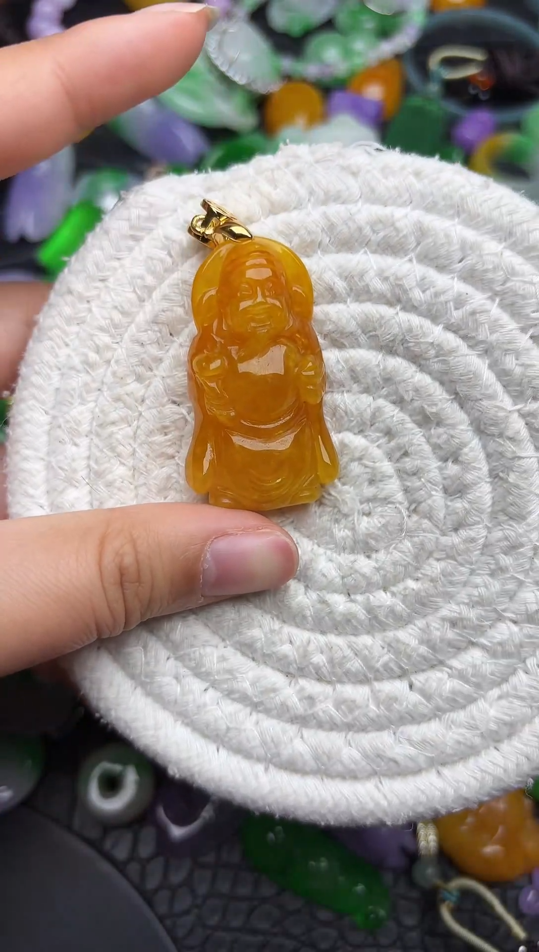 颈饰未镶嵌翡翠缅甸翡翠吊坠