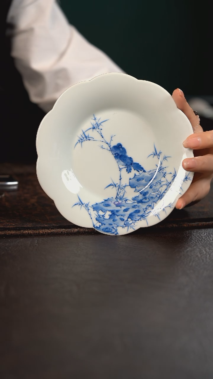 【闪购商品】杯聚澜堂竹报平安葵口壶承