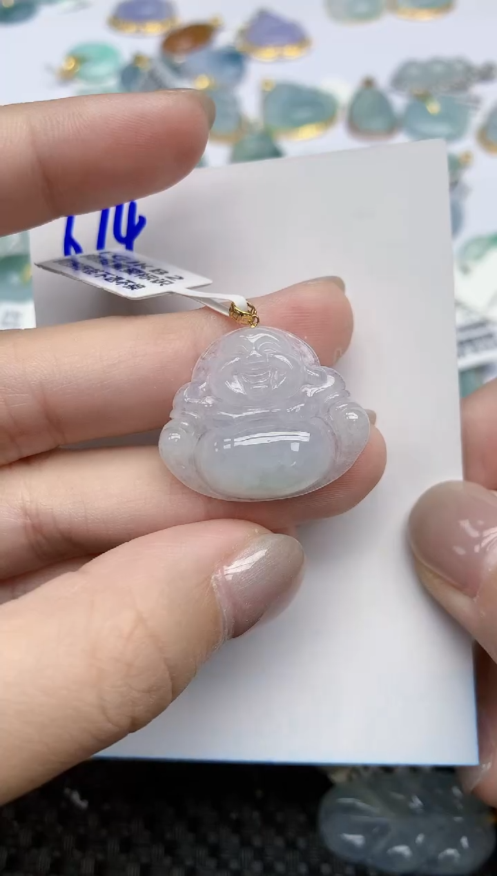 【闪购商品】翡翠颈饰18K金镶嵌天然翡翠A货