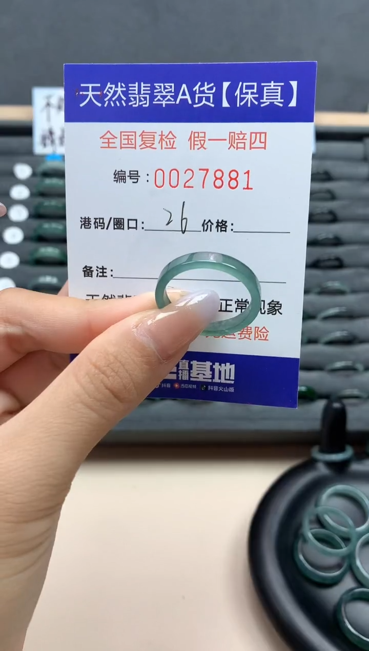 【闪购商品】翡翠戒指未镶嵌天然27881