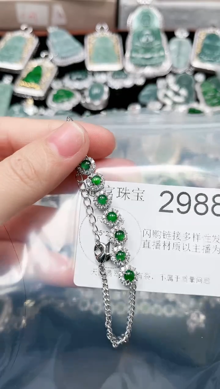 【闪购商品】翡翠颈饰未镶嵌2988赠皮绳
