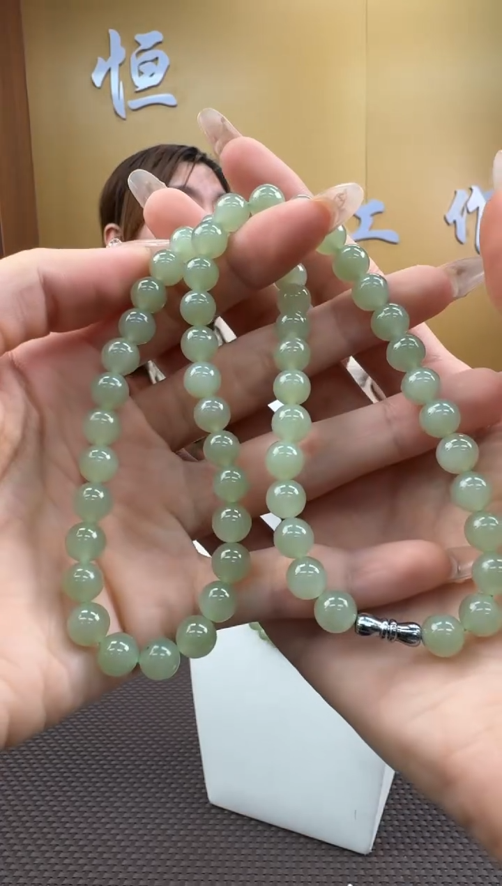 【闪购商品】和田玉项链未镶嵌浅色7-8