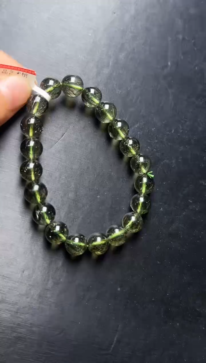 未镶嵌手串水晶绿碧发手串10m+    M50052X 