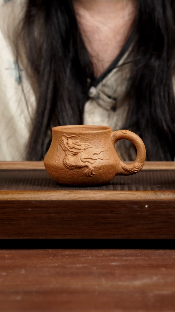 茶壶紫砂冷金黄龙杯160CC