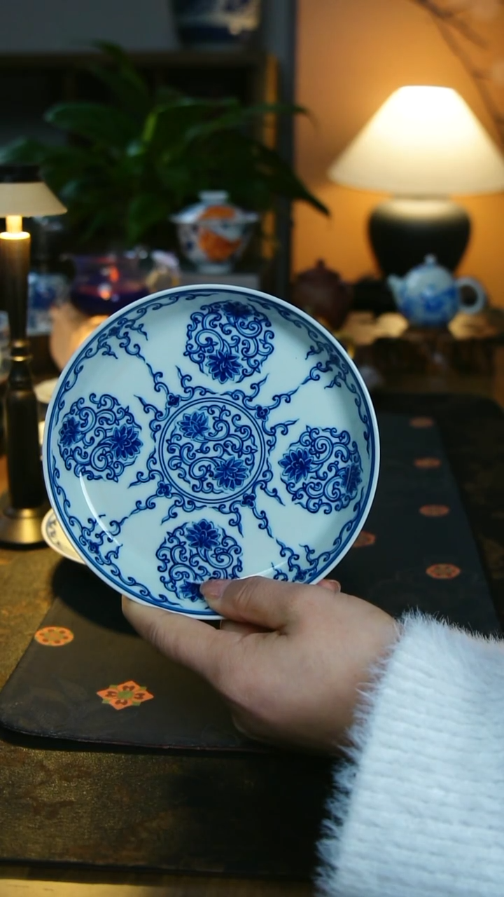 团花壶承 13.5cm