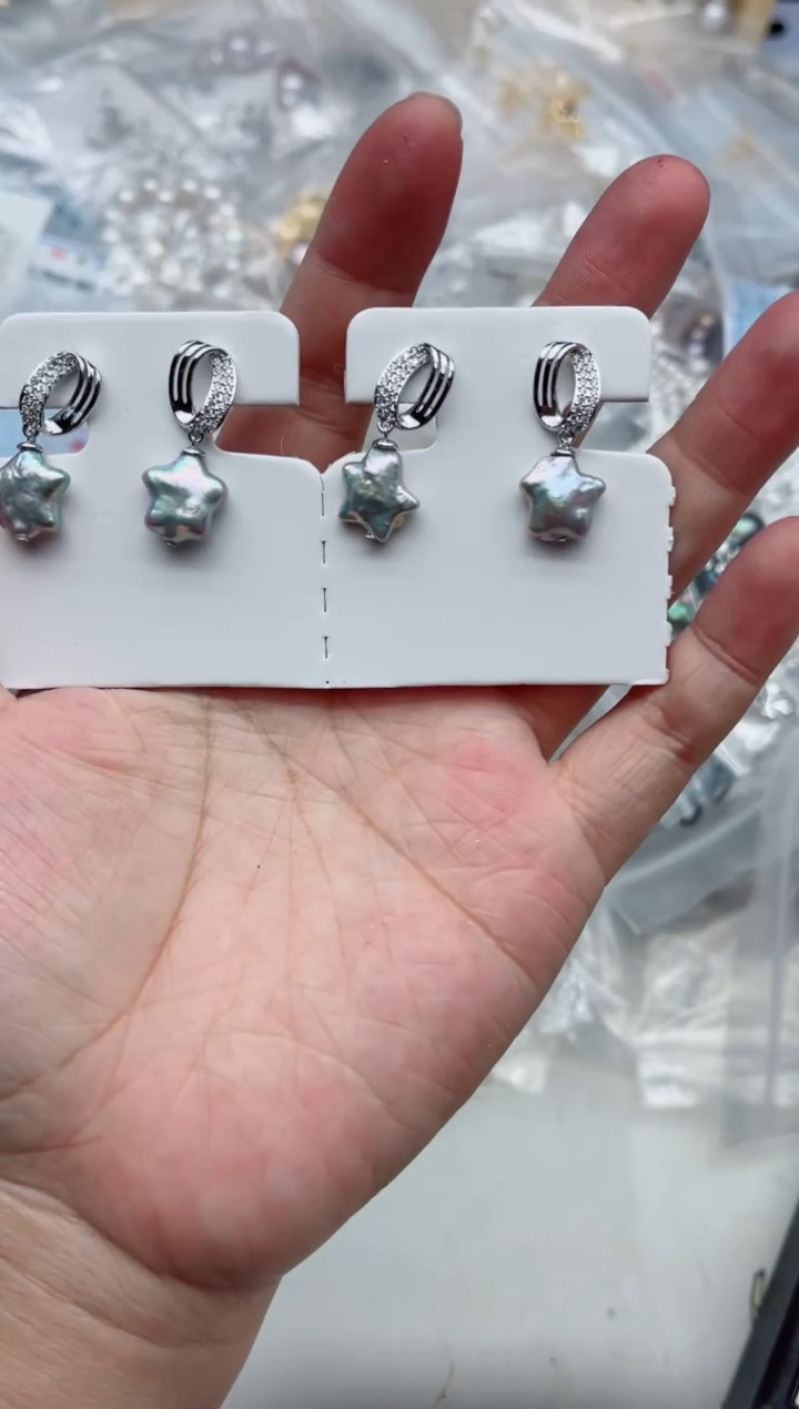 未镶嵌耳饰淡水珍珠多样性发其一，非无暇