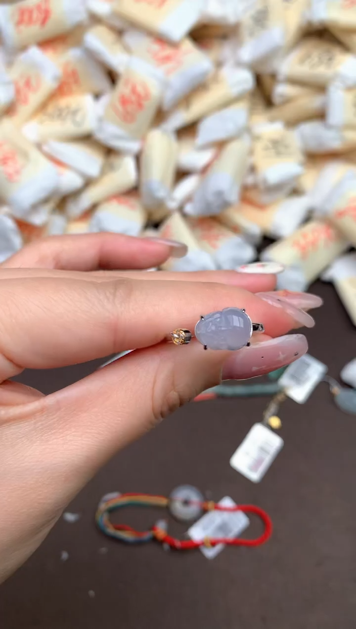 【闪购商品】翡翠戒指银S925镶嵌一