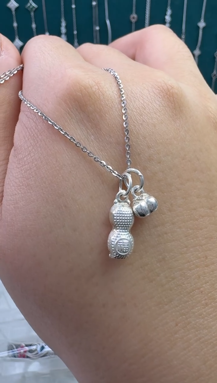 无925银S925银好事发生纯银项链