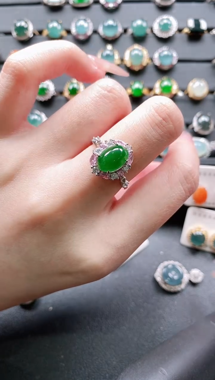 【闪购商品】翡翠戒指银S925镶嵌11111111