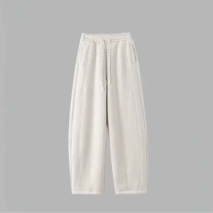 2025年春季洋气防风镰刀韩版阔腿裤休闲裤弯刀奶奶裤女