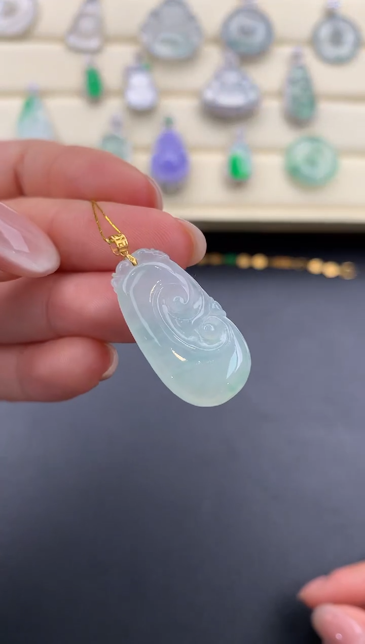 【闪购商品】翡翠颈饰18K金镶嵌X13      