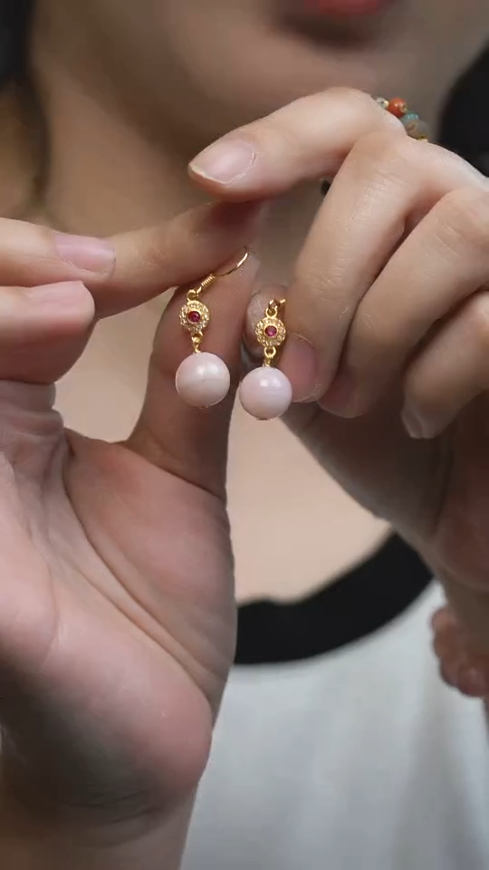 【闪购商品】蛋白石耳饰未镶嵌多样性其一发货