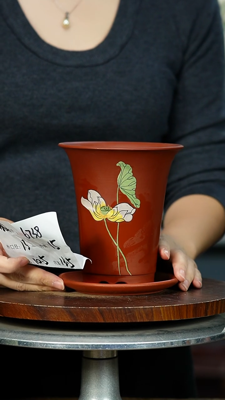 紫砂花盆6738+Z 紫砂花盆紫砂