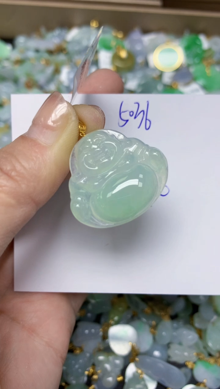 【闪购商品】翡翠颈饰18K金镶嵌 天然翡翠A货