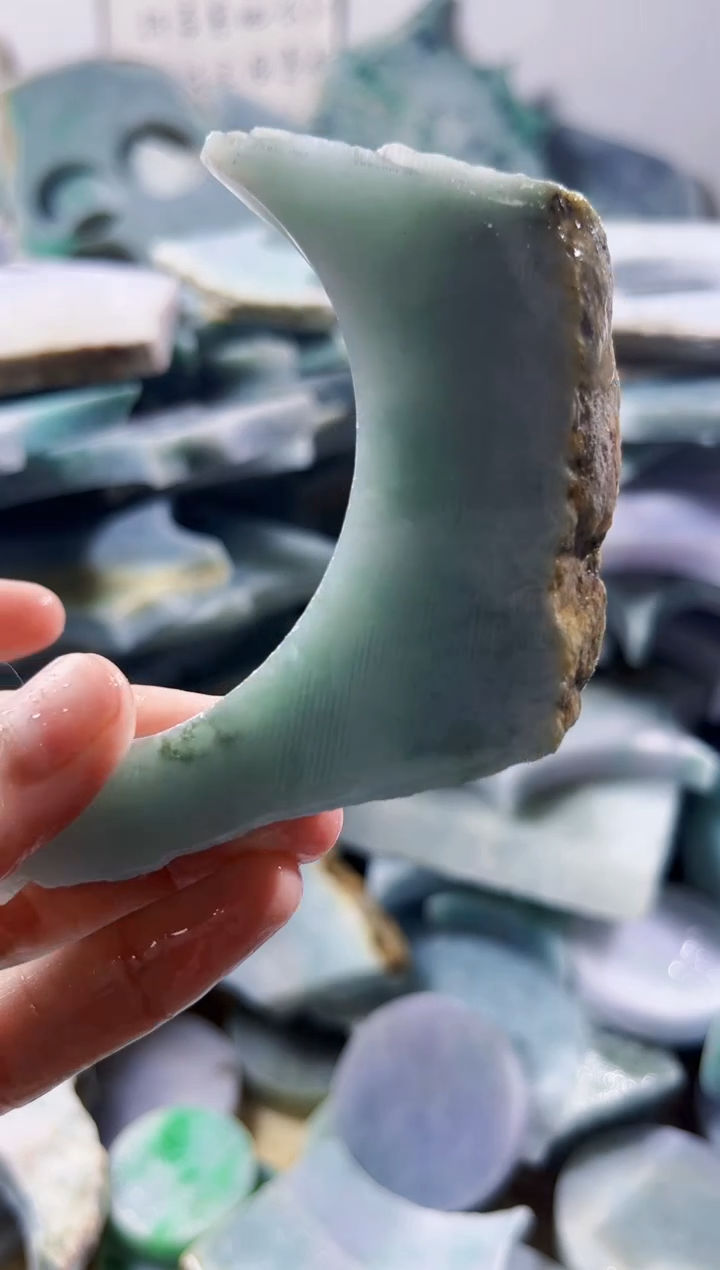 翡翠裸石缅甸翡翠A货柠5465