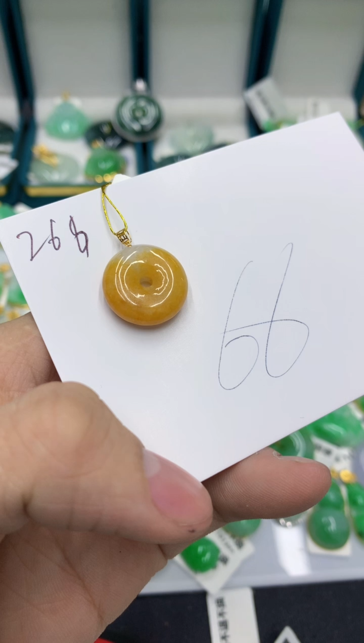 【闪购商品】翡翠颈饰18K金镶嵌11111111