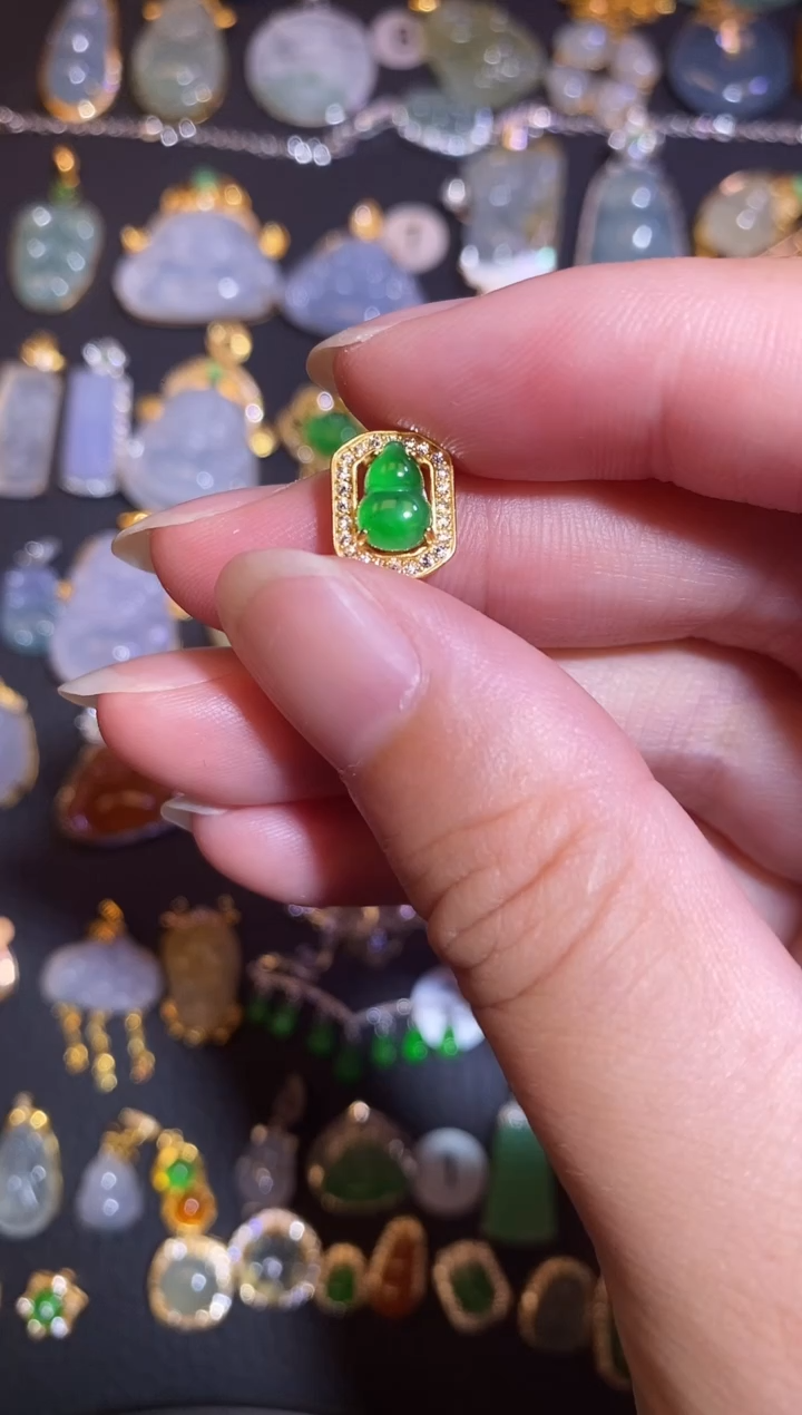 翡翠银S925镶嵌颈饰天然A货翡翠