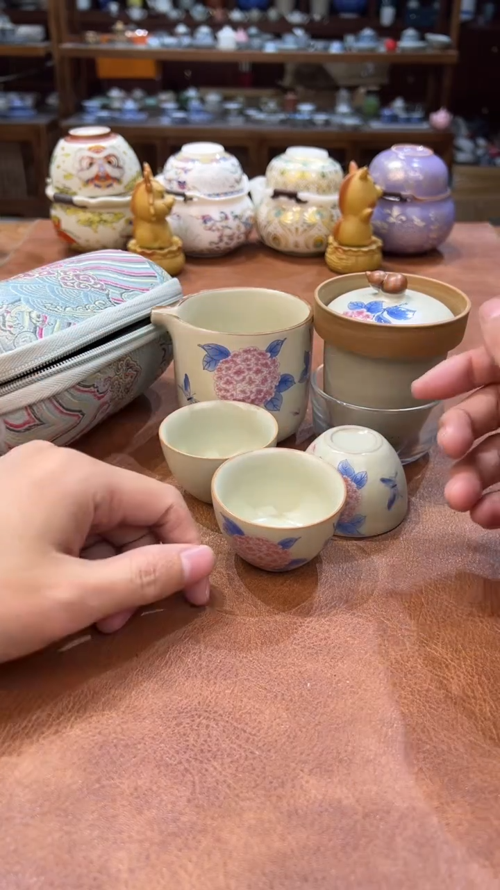 真的很便宜会开片的旅行茶具